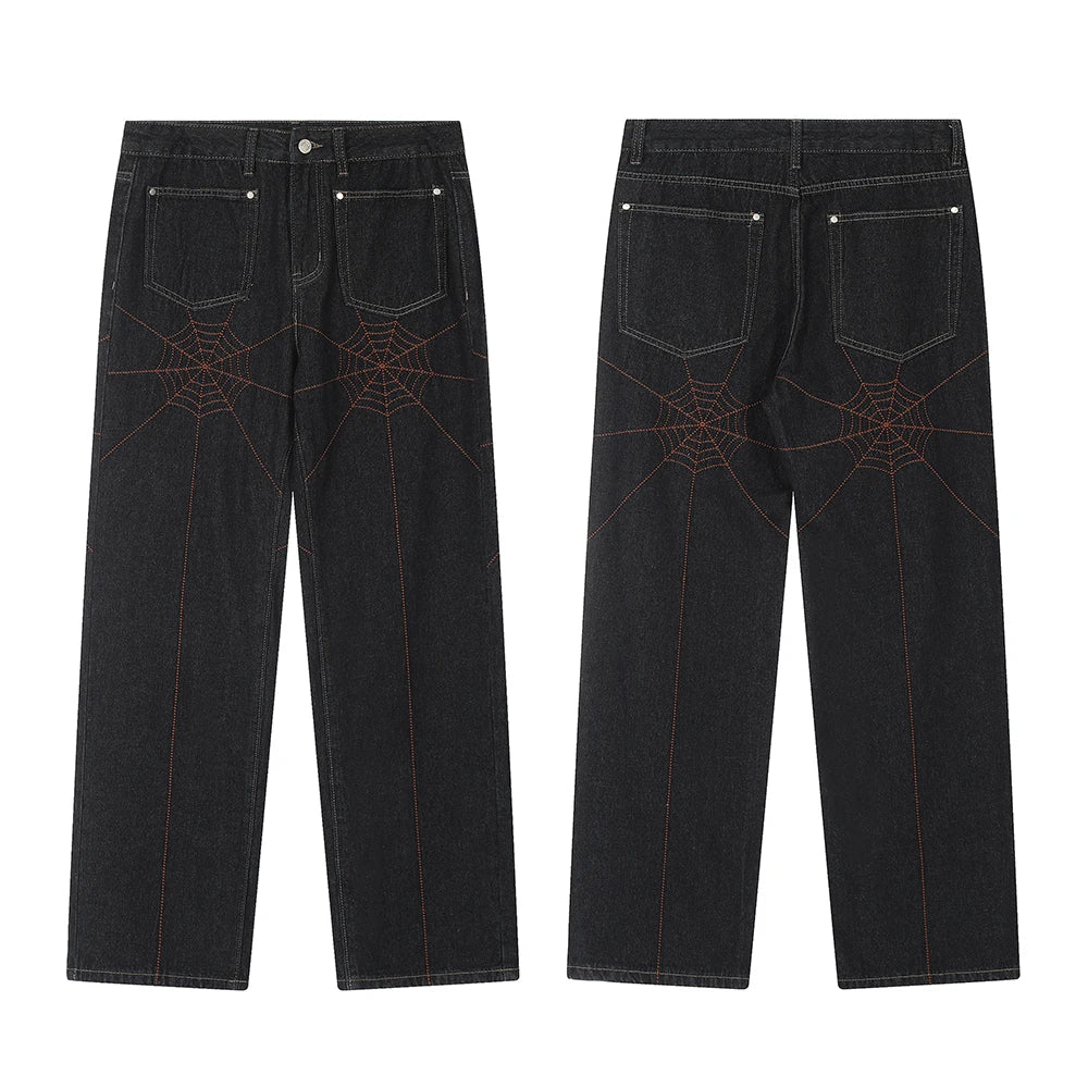 Spider Web  Baggy Jeans