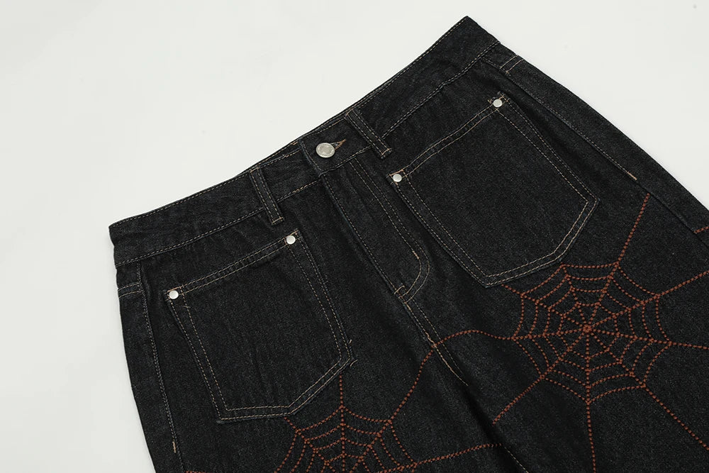 Spider Web  Baggy Jeans